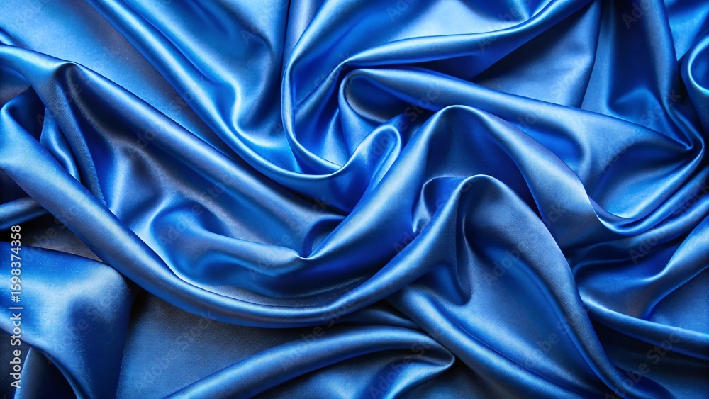 Obraz premium Satin Blue Drapes Whisper Soft Luxe Silence