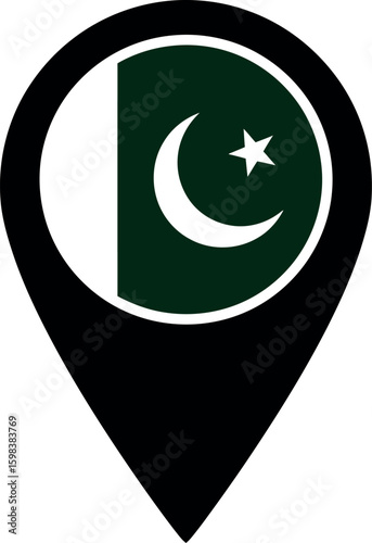 Free Download Pakistan flag location pin - GFXLoad