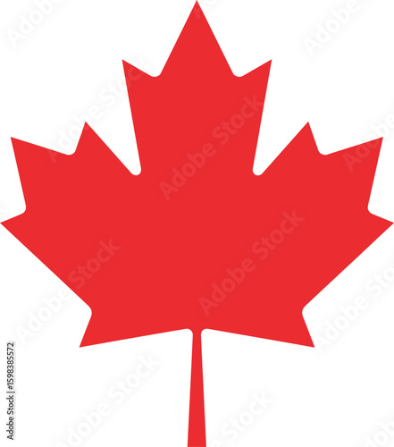 Red maple leaf icon canadian symbol