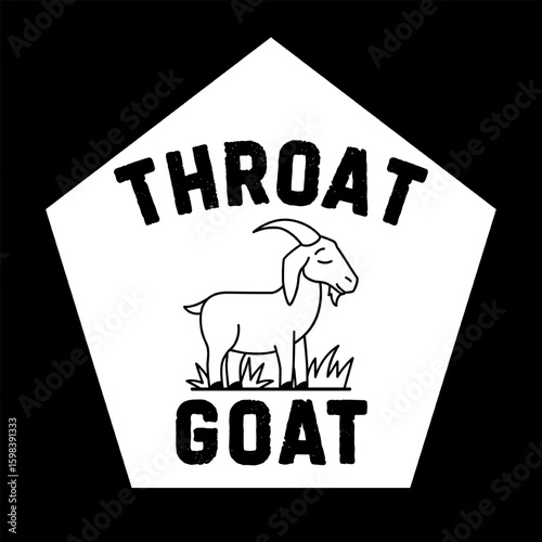 Vector text illustration for Throat Goat.