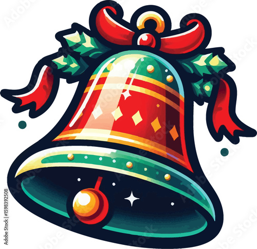 Christmas bell vector illustration