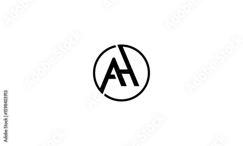 Free Download AH initial letters, monogram logo - GFXLoad