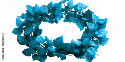 Wreath of colorful spring flower transparent background. Couronne de bambous
