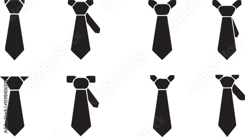 Tie Knot Vector Set | Classic Men’s Fashion and Formal Wear Icons