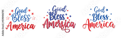 Good Bless America Typography Design