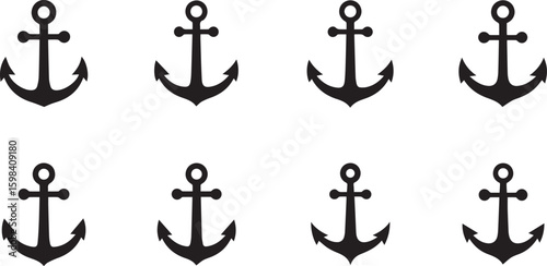 Anchor Vector Bundle | Nautical and Marine Symbol Illustration Set