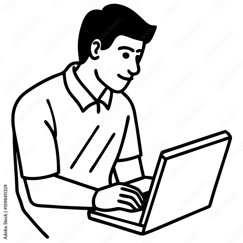 Businessman working on laptop, man with laptop, man with laptop Businessman working on laptop, man with laptop, man with laptop