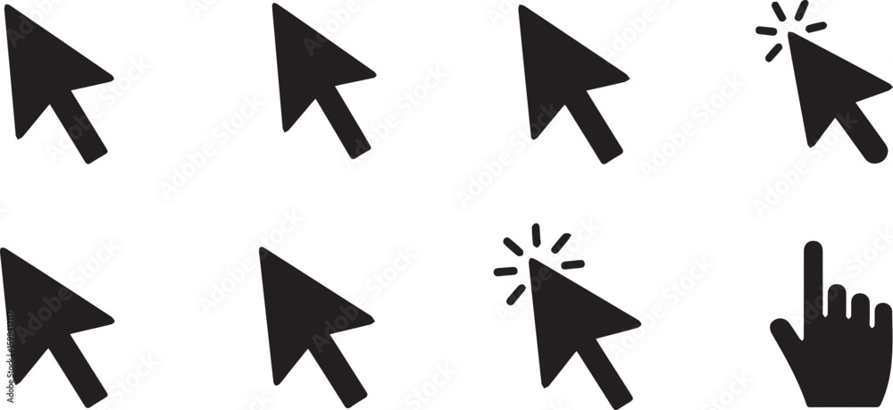 Cursor Vector Bundle | Mouse Pointer and UI Navigation Icon Set Cursor Vector Bundle | Mouse Pointer and UI Navigation Icon Set