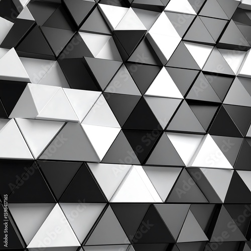 Abstract geometric pattern of triangles (7)