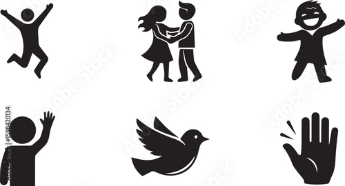 Joyful Moment Vector Set – Lifestyle Illustration – Emotion Collection