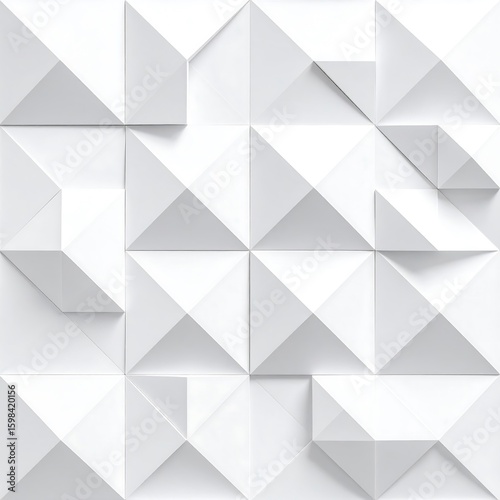 Abstract geometric pattern of white pyramids