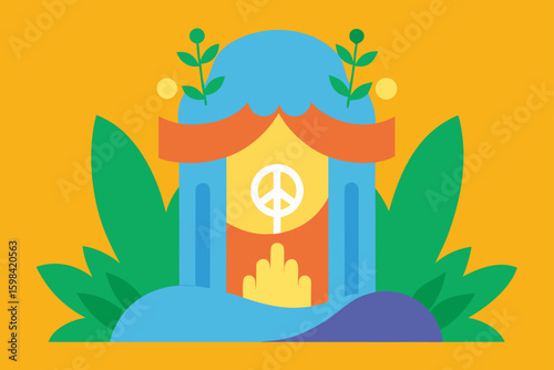 plant draped peace.svg