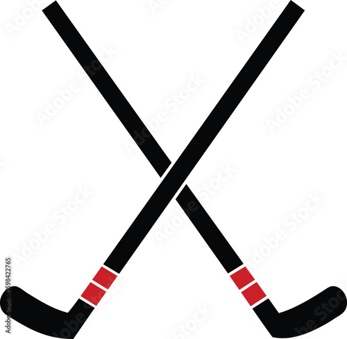 hockey stick and puck