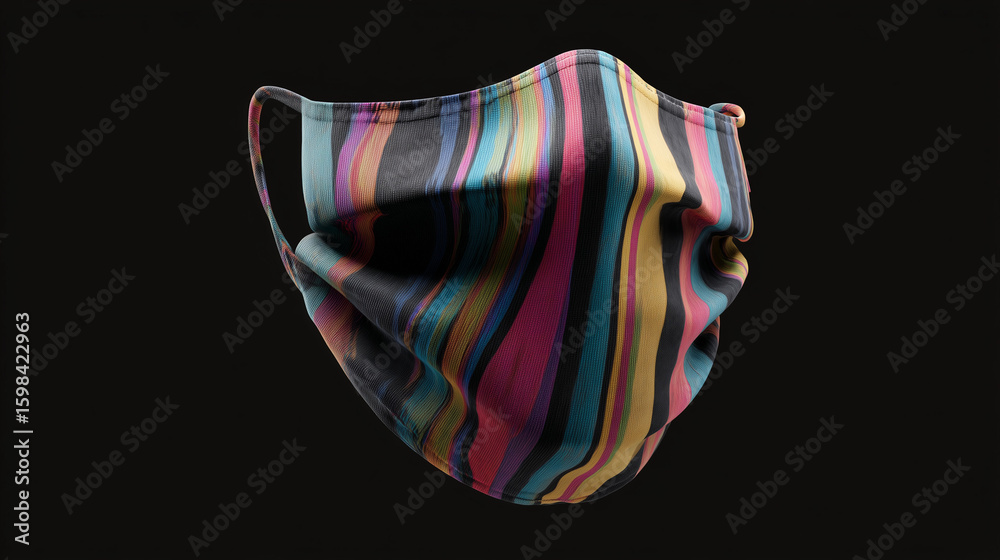 Fototapeta premium Custom cloth face mask mockup