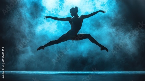 Wallpaper Mural Graceful ballerina leaps in the air Torontodigital.ca