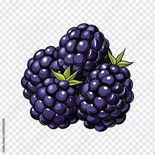 Ripe Blackberries – Glossy, Fresh, and Naturally Sweet Fruit Cluster