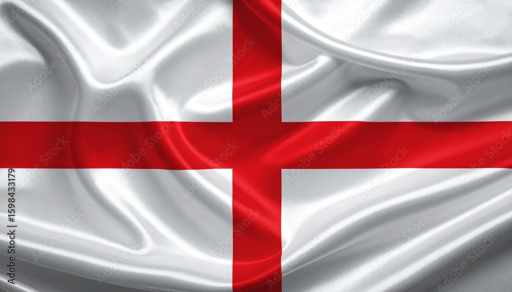 Obraz premium England flag with red St. George’s cross on white background