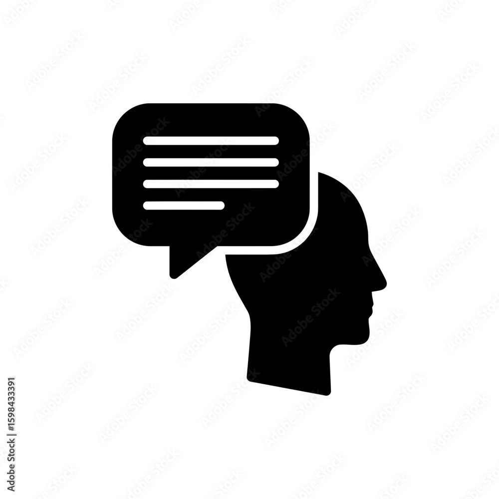 Communication Soft Skill Icon Black Filled Communication Soft Skill Icon Black Filled