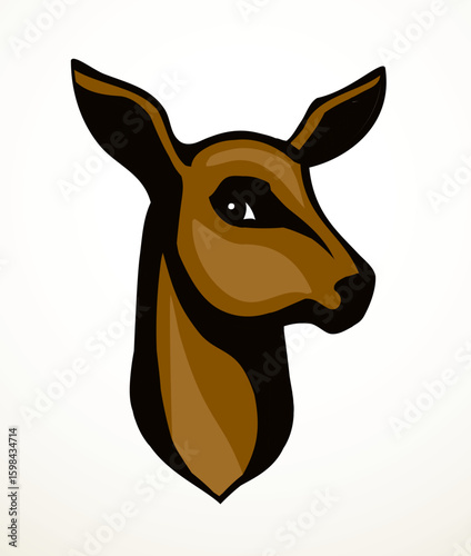 Beautiful noble deer. Vector drawing