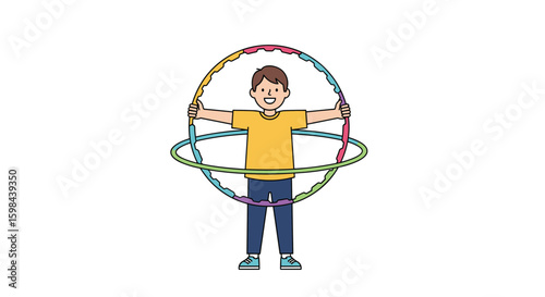 A person demonstrates a fun and engaging hula hoop exercise routine for fitness
