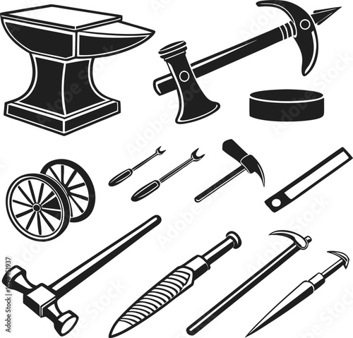 Blacksmithing Tools and Equipment A Collection of Classic Designs and Implements for Metalworking and Craftsmanship Depicting History