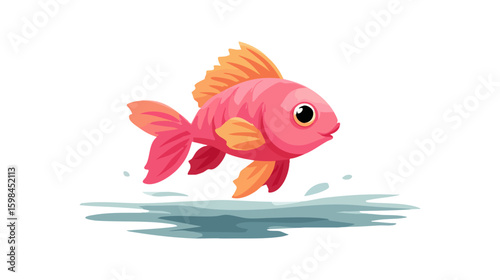 Tilapia fish vector illustration design, illustration isolated  on a white background.