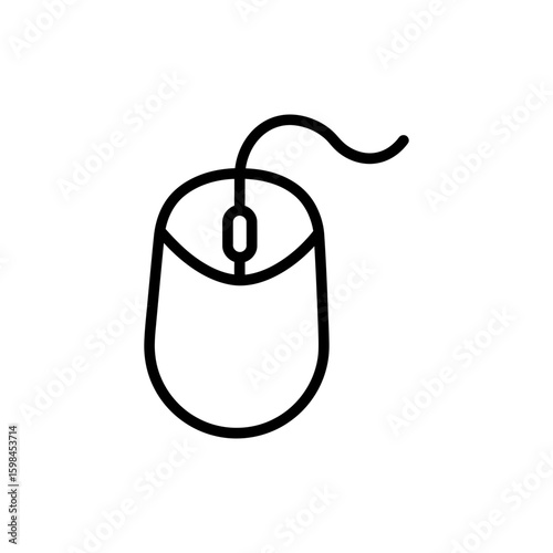 Computer Mouse Device Black Lined Icon