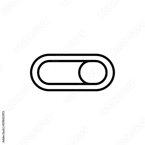 Switch Black Line Icon for Power and Control Interface