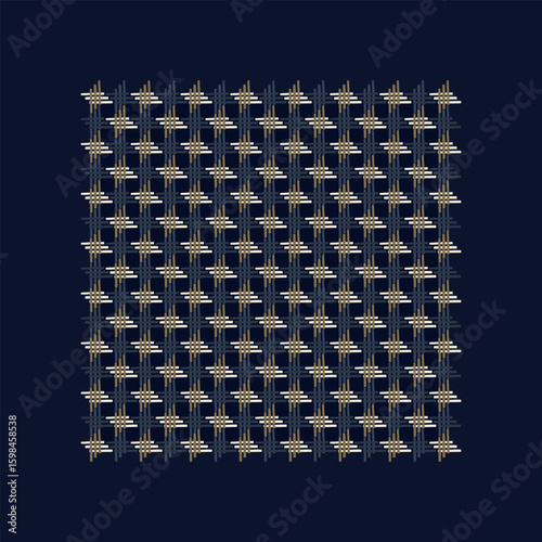 Square scarf design classic blue background. Out off season universal fashion accessory. High resolution image digital illustration. Modern scarves elegant fabric textile swatch all over print block.