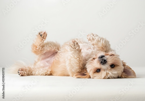 Dog Rolling Belly Up for Belly Rubs