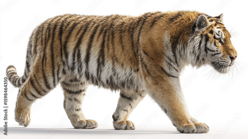 Obraz premium Majestic Tiger Portrait with Intense Gaze – Close-Up View