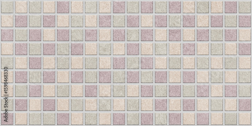 Panoramic mosaic tile gresite texture, ceramic pattern background for design and decoration