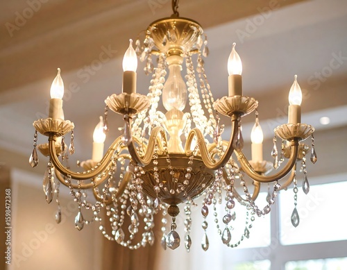 Elegant chandelier with crystals