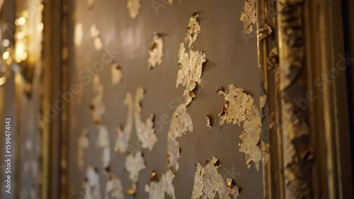 Wallpaper Mural Gilded frame detail, peeling paint, palace interior Torontodigital.ca