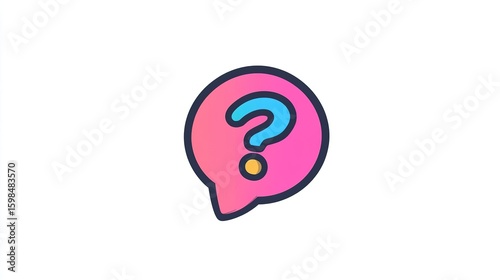 Free Download Question mark icon in pink speech bubble on transparent background - GFXLoad