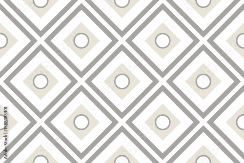 Geometric diamond pattern with circles diamonds lines