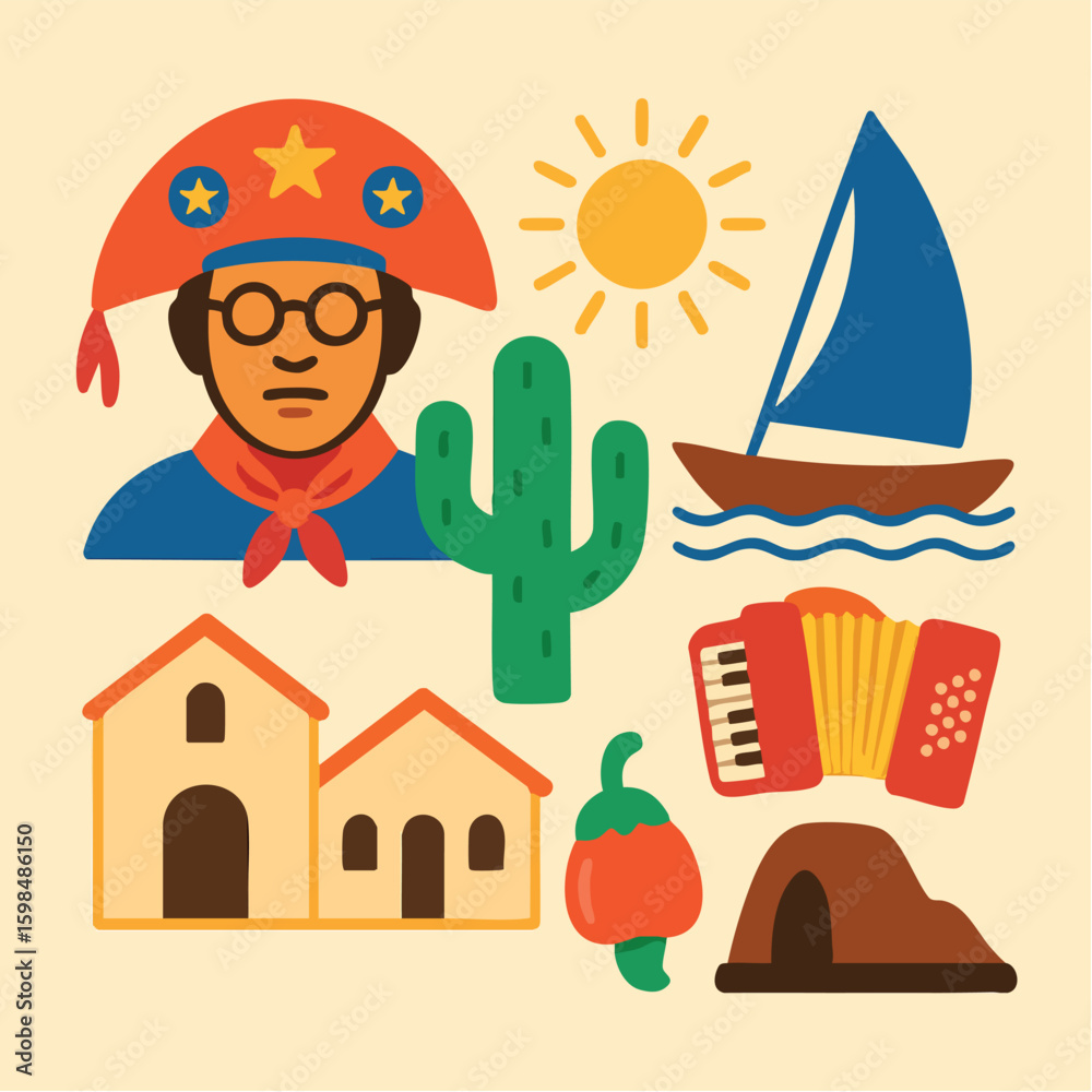 Cultura Nordestina Colorida – Colorful Icons of the Brazilian Northeast