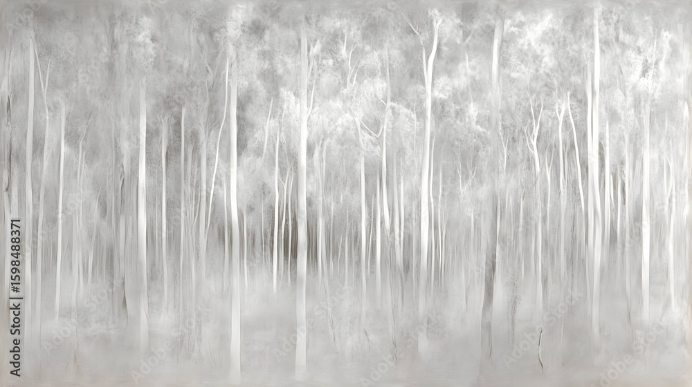 Fototapeta premium Misty Forest Abstract Illustration