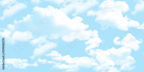 The sky surface is cloudy with a slight blue sky area. with beautiful natural white clouds