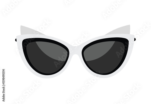 Cat eye sunglasses vector clipart stylish retro eyewear fashion accessory illustration