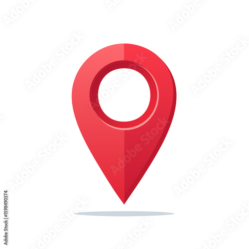 Red Location Pin, Navigation, Point, Symbol, Place, Graphic for Maps, Find Place