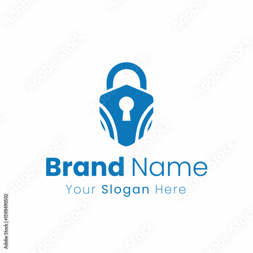 Secure Lock Logo Design for Brand Identity and Company Security Solutions