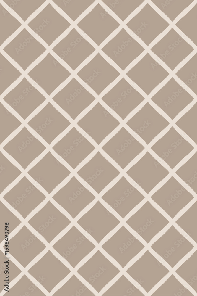 Fototapeta premium Beige and cream diamond pattern geometric