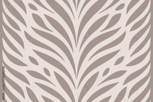 Abstract organic pattern with taupe and cream stripes vector