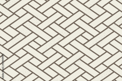 Interlocking rectangular pattern with beige and brown geometric