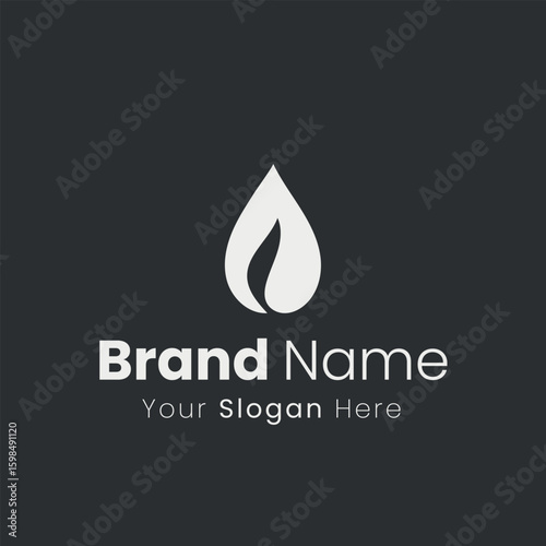 A Simple and Elegant Logo Design Showcasing a Fiery Drop Shape for Brand Identity Creation