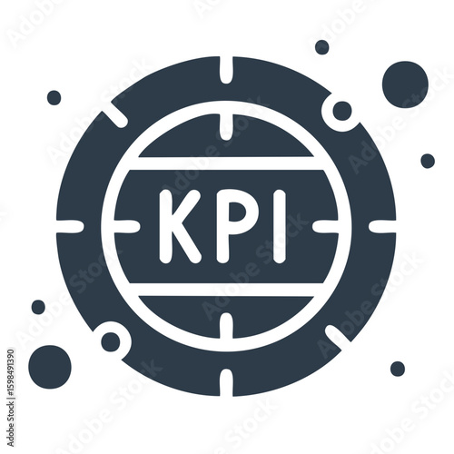 Key Performance Indicator KPI Dashboard Goal Achievement Gauge Symbol