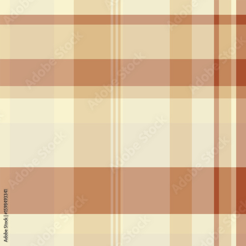 Apparel background texture plaid, flooring seamless fabric check. New vector tartan pattern textile in light and orange colors.