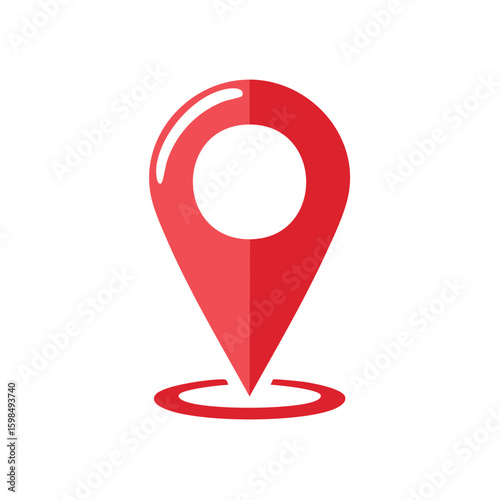 Free Download Red Map Pointer Icon Location Finder Navigation Symbol Pinpoint Destination Sign Graphic Flat Design - GFXLoad