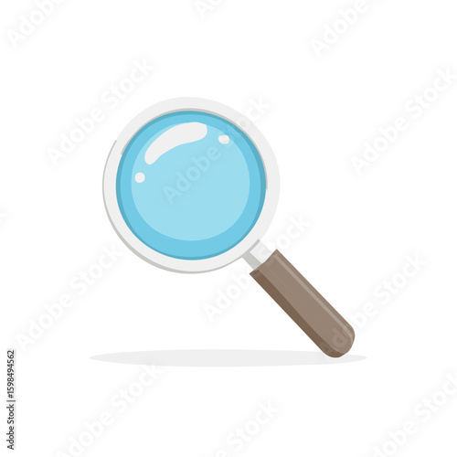 Magnifying glass illustration tool for search find enlarge analysis examine inspection discovery seek investigation icon